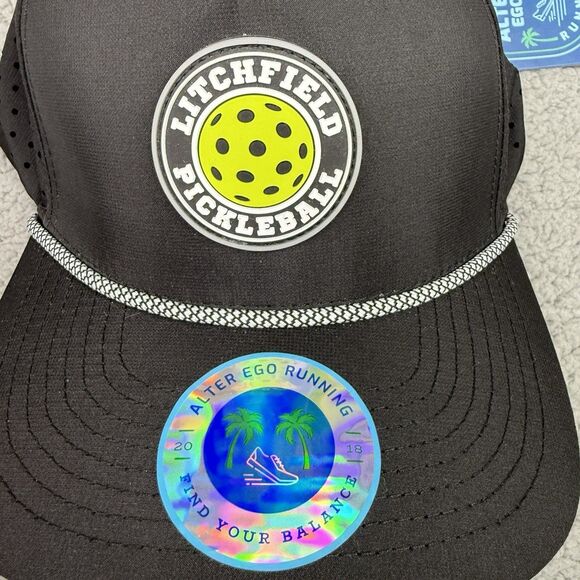Alter Ego Running Hat Cap Black Coaster Snap Back Litchfield Pickleball NWT Mens - Picture 11 of 11